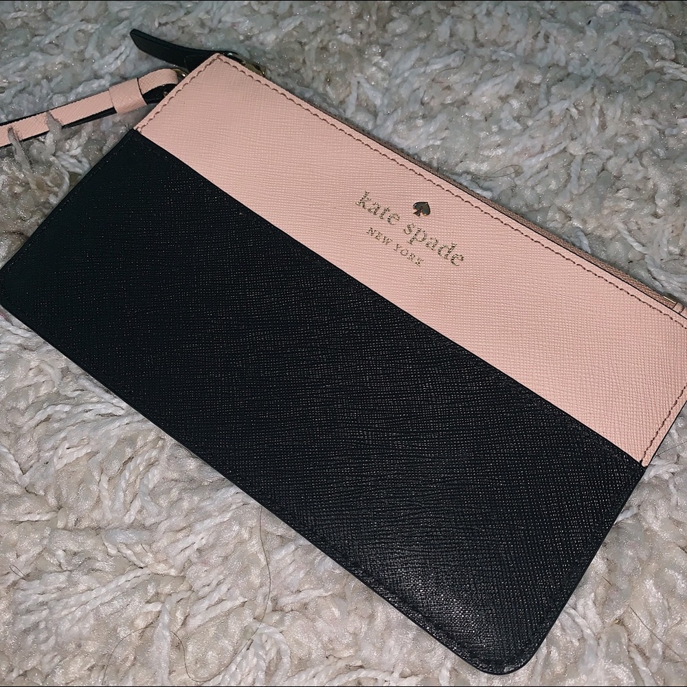 KATE SPADE Black and Pink Wristlet